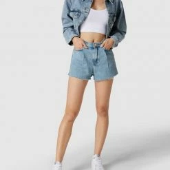 REVIEW Bermudashorts Mit 5-Pocket-Design - Hellblau