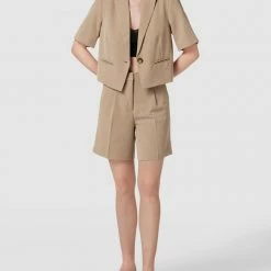 FREE/QUENT Chino-Shorts Mit Bundfalten Modell 'Kitty' - Beige