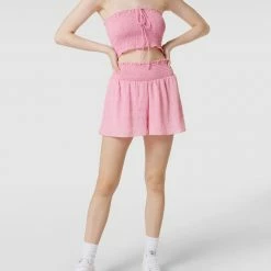 REVIEW Bermudas Mit Elastischem Bund - Pink