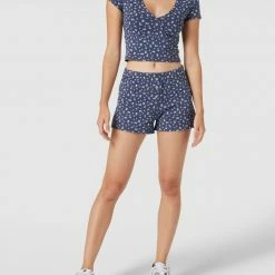 REVIEW Shorts Mit Floralem Allover-Muster - Neon Blau