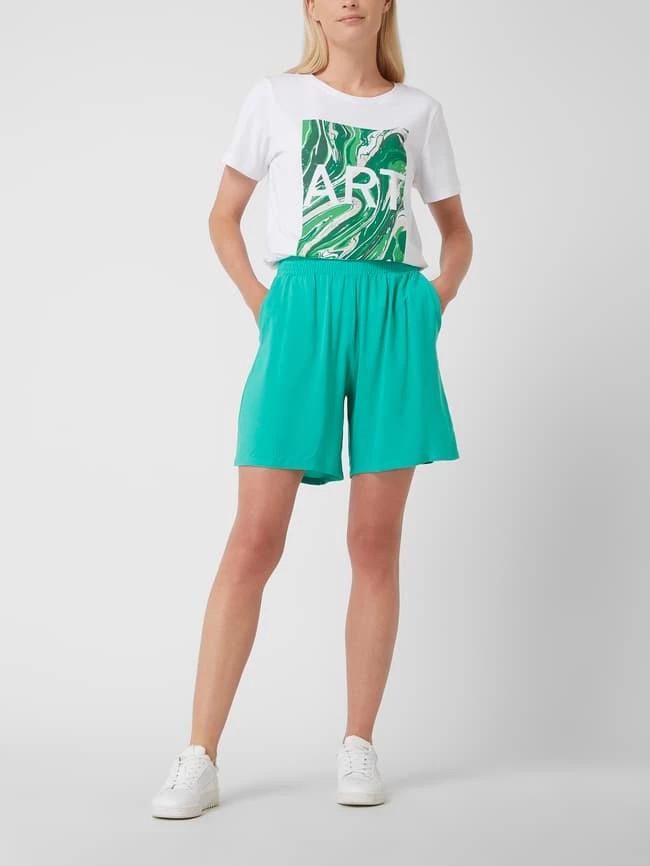 Only High Waist Shorts Aus Viskose Modell 'Nova' - Grün 1 Only High Waist Shorts Aus Viskose Modell 'Nova' - Grün