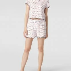 TOMMY HILFIGER Shorts Mit Struktur- Und Allover-Muster - Offwhite