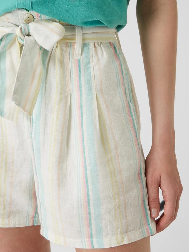 Only High Waist Shorts Aus Leinenmischung Modell 'Pipi-Ohio' - Offwhite 3 Only High Waist Shorts Aus Leinenmischung Modell 'Pipi-Ohio' - Offwhite – Bild 3