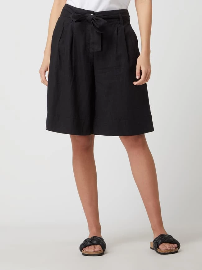 Christian Berg Woman Bermudas Aus Leinen - Schwarz 4 Christian Berg Woman Bermudas Aus Leinen - Schwarz – Bild 4