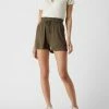 Pieces Shorts Mit Elastischem Bund Modell 'Neora' - Khaki