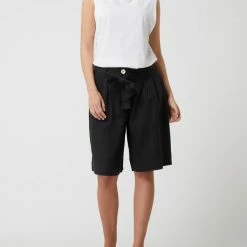 Christian Berg Woman Bermudas Aus Leinen - Schwarz