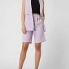 Pieces Bermudas Mit Bundfalten Modell 'Vagna' - Lavendel