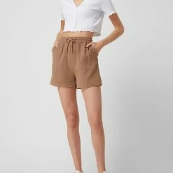 Only Shorts Mit Strukturmuster - Haselnuss Braun