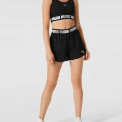 PUMA PERFORMANCE Shorts Mit Elastischem Logo-Bund Modell 'Woven' - Schwarz