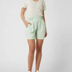 Esprit Shorts Aus Leinen - Lindgrün