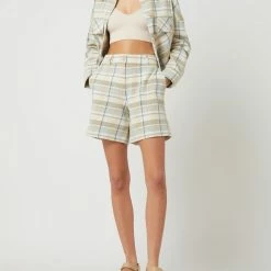 Marc O'Polo Denim Bermudas Mit Glencheck - Beige