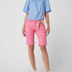 Cream Bermudas Mit Stretch-Anteil Modell 'Cindy' - Pink