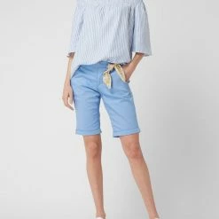 Cream Bermudas Mit Stretch-Anteil Modell 'Cindy' - Hellblau