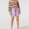Mango Shorts Mit Taillenband - Purple