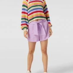 Mango Shorts Mit Taillenband - Purple