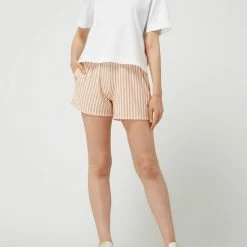 Only Shorts Mit Streifenmuster Modell 'Jolla' - Apricot