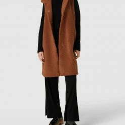 White Label Weste Mit Künstlichem Schaffell - Camel
