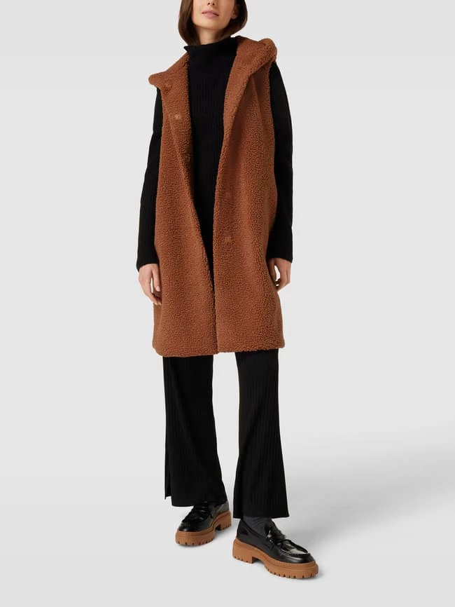 White Label Weste Mit Künstlichem Schaffell - Camel 1 White Label Weste Mit Künstlichem Schaffell - Camel