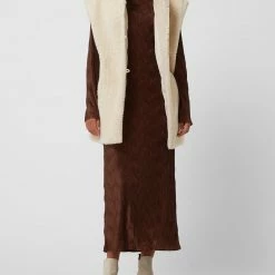 Another Label Longweste Aus Teddyfell Modell 'Unni' - Offwhite