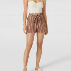 REVIEW Shorts Aus Reiner Viskose Mit Streifenmuster - Schlamm