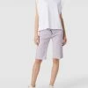 Buena Vista Bermudas Mit Label-Details - Flieder