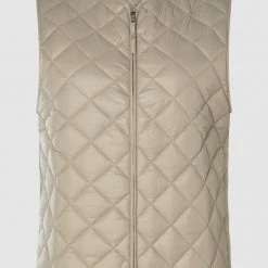 Mango Steppweste Mit V-Ausschnitt Modell 'BANG' - Sand