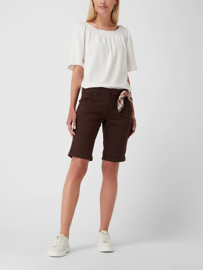 Cream Bermudas Mit Stretch-Anteil Modell 'Cindy' - Dunkelbraun 1 Cream Bermudas Mit Stretch-Anteil Modell 'Cindy' - Dunkelbraun