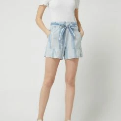 Vero Moda Shorts Mit Taillengürtel Modell 'Akela' - Hellblau