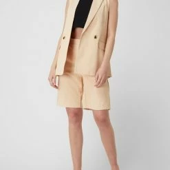 Pieces Bermudas Mit Bundfalten Modell 'Vagna' - Apricot