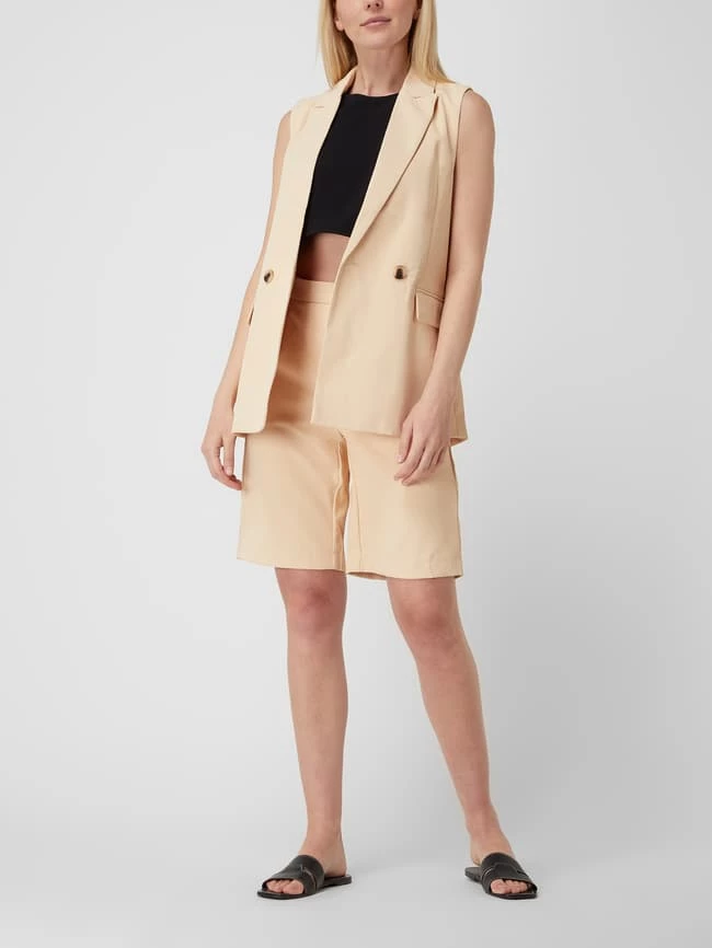 Pieces Bermudas Mit Bundfalten Modell 'Vagna' - Apricot 1 Pieces Bermudas Mit Bundfalten Modell 'Vagna' - Apricot