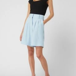 Only Bermudas Aus Krepp Model 'Violet' - Hellblau