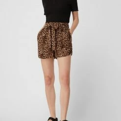 Pieces Shorts Aus Viskose Modell 'Nya' - Schwarz