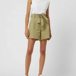 Modström Shorts Mit Paperbag-Bund Modell 'Panne' - Schilf