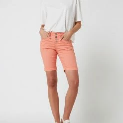 Cream Regular Fit Bermudas Mit Stretch-Anteil Modell 'Lotte' - Koralle