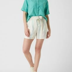 Only High Waist Shorts Aus Leinenmischung Modell 'Pipi-Ohio' - Offwhite