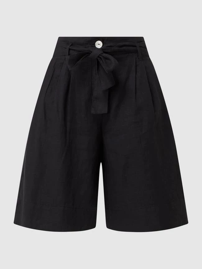 Christian Berg Woman Bermudas Aus Leinen - Schwarz 2 Christian Berg Woman Bermudas Aus Leinen - Schwarz – Bild 2