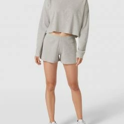 REVIEW Shorts Mit Strukturmuster - Mittelgrau Meliert